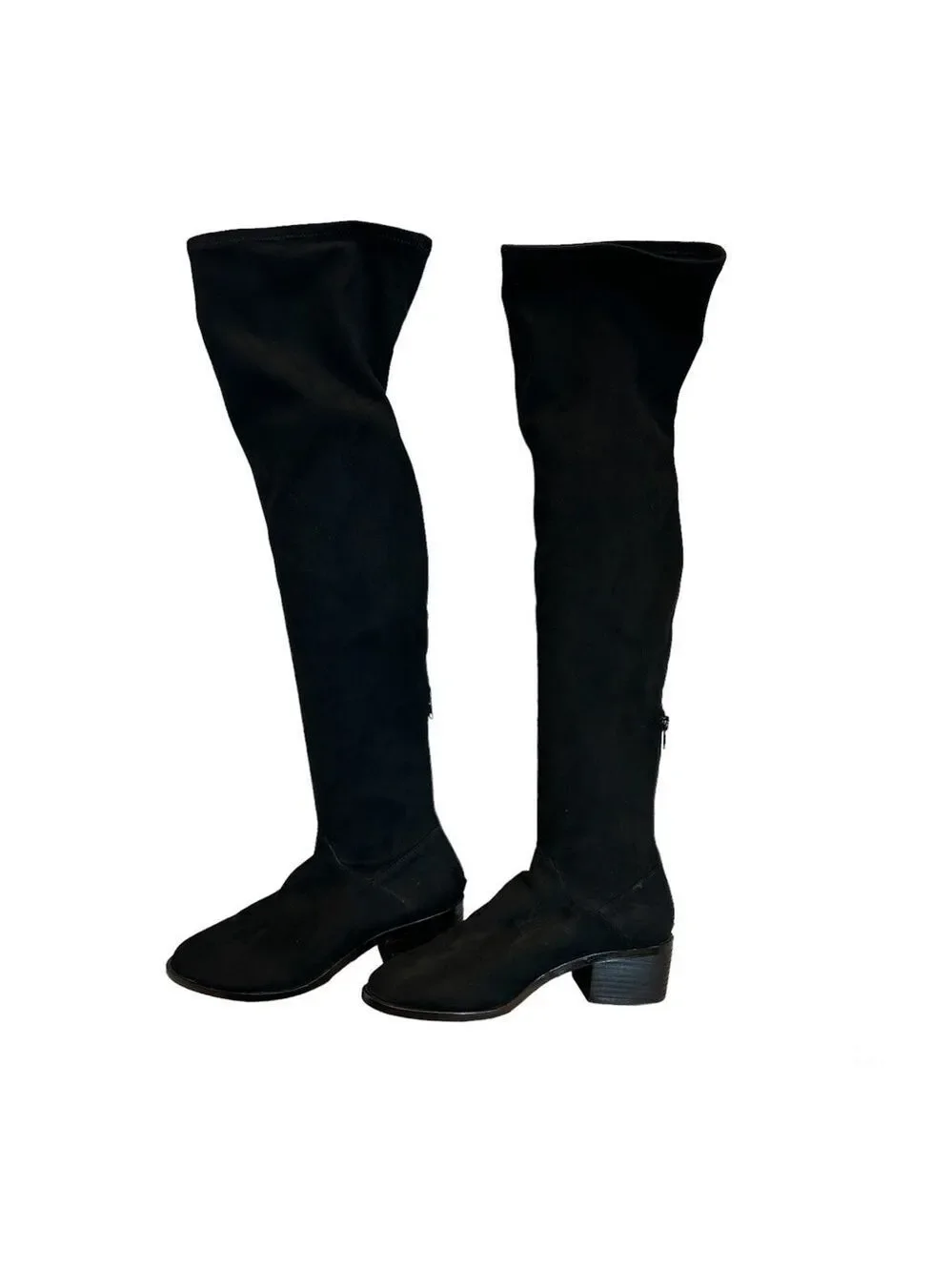 Steve Madden black faux suede knee-high flat Gabbie Boots Sz 6.5